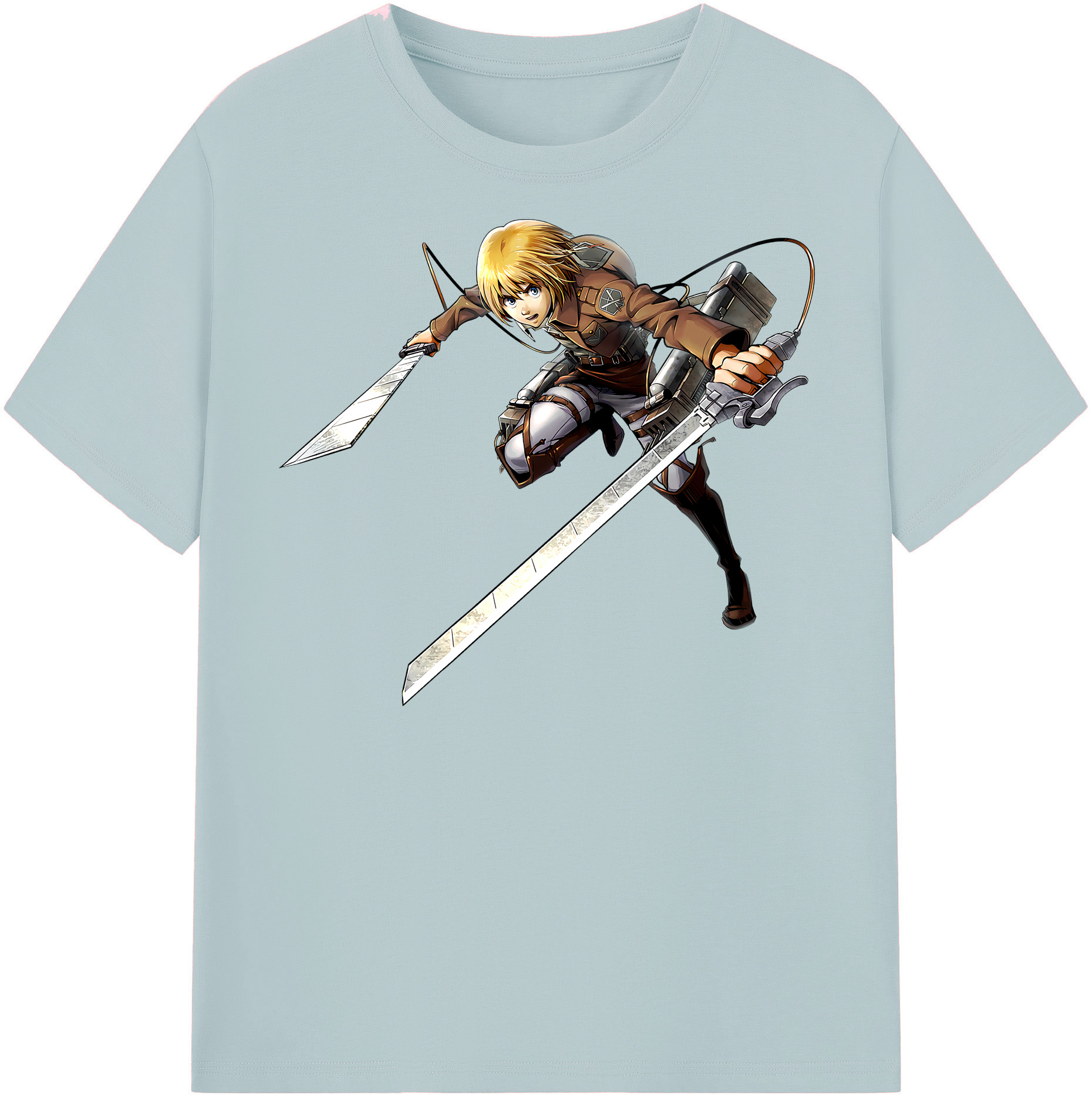 （画像用） 進撃の巨人 アルミン·アルレルト Attack on Titan Armin Arlert 綿100％半袖Tシャツ（フロントプリント）